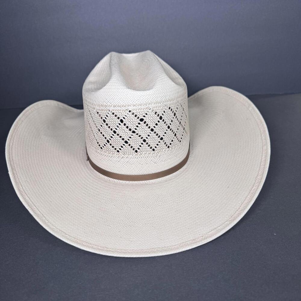 Bigger Hats, Cowboy Hat Hollywood Ivory Size 7 1/8 Straw Hat - Picture 10 of 10